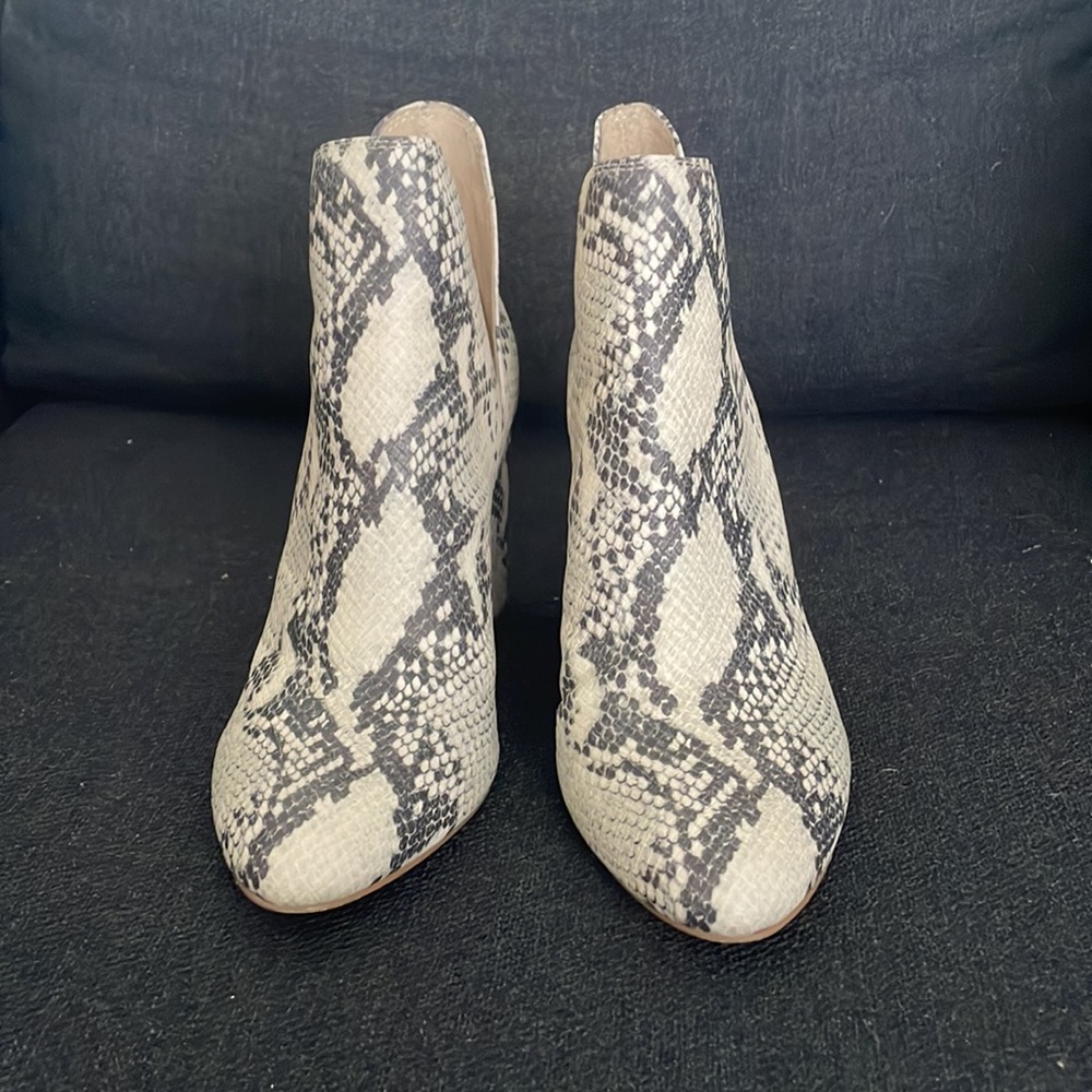 Steve Madden snakeskin print booties